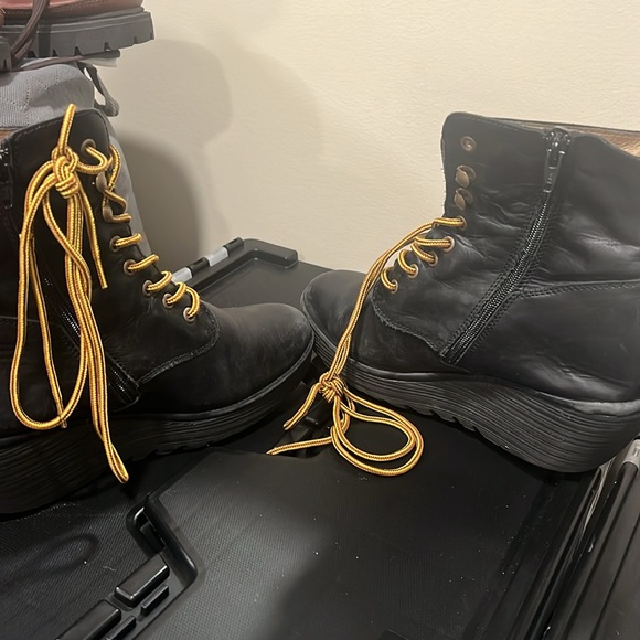 Fly London Ygot Lace Up Wedge Boot - Picture 6 of 8